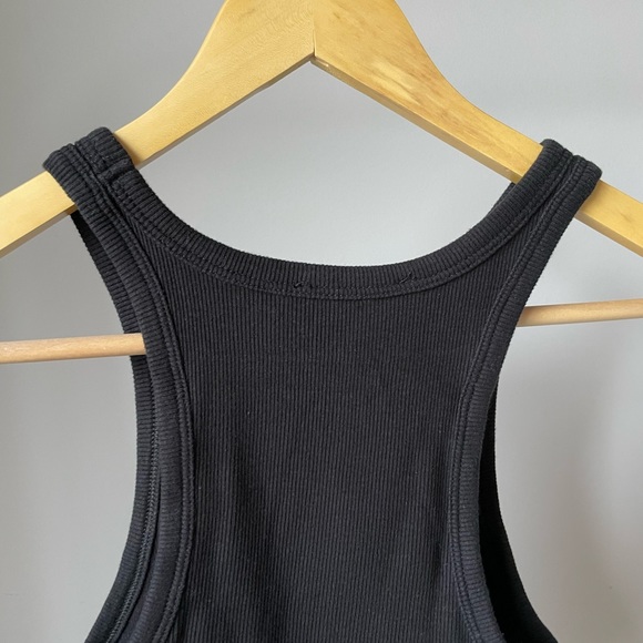 Zara Black Ribbed Tank Top - Picture 9 of 11